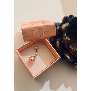 PRETTY PINK BELLY RING